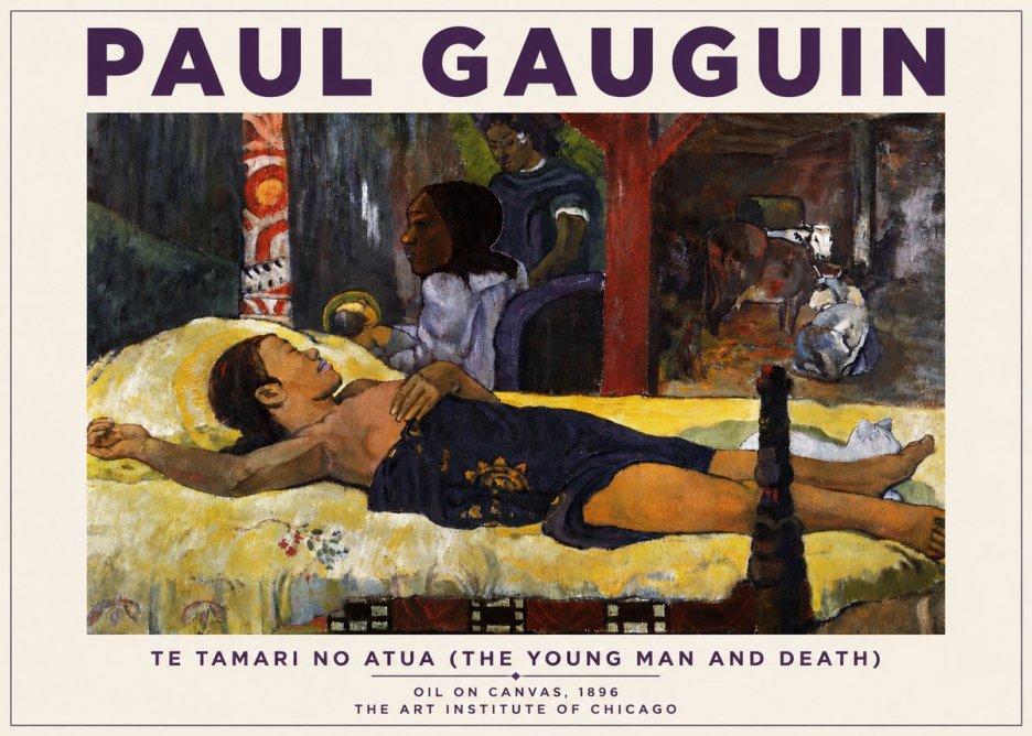 Paul Gauguin Te Tamari No Atua (the Young Man and Death) No4 - Plakat