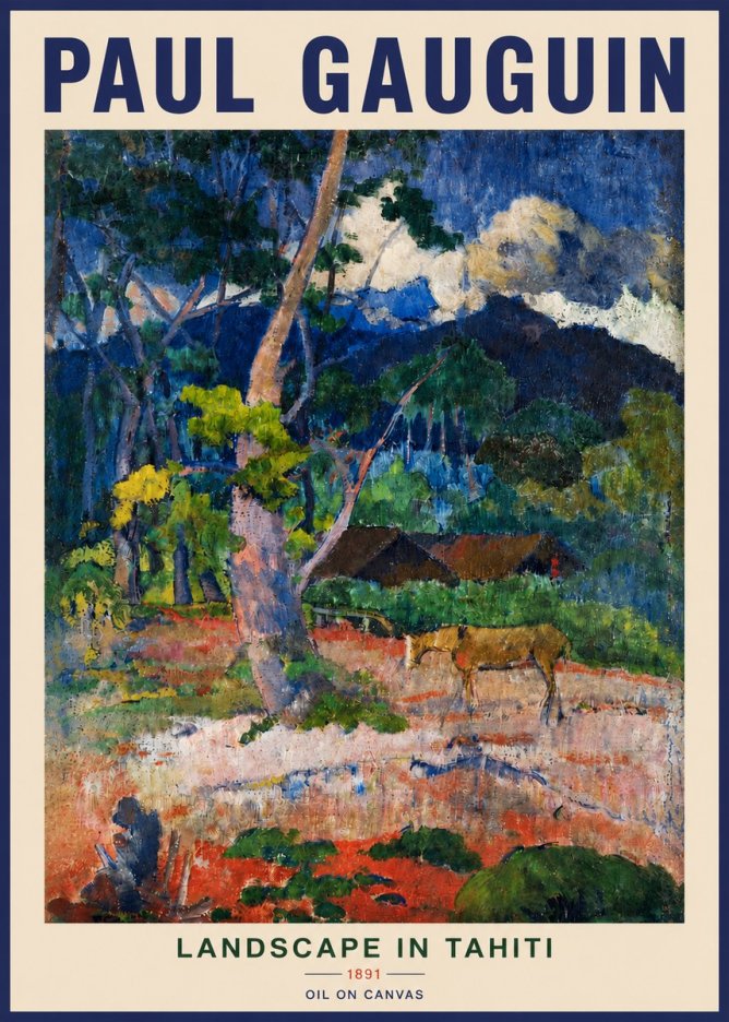 Paul Gauguin Landscape in Tahiti III No3 - Plakat