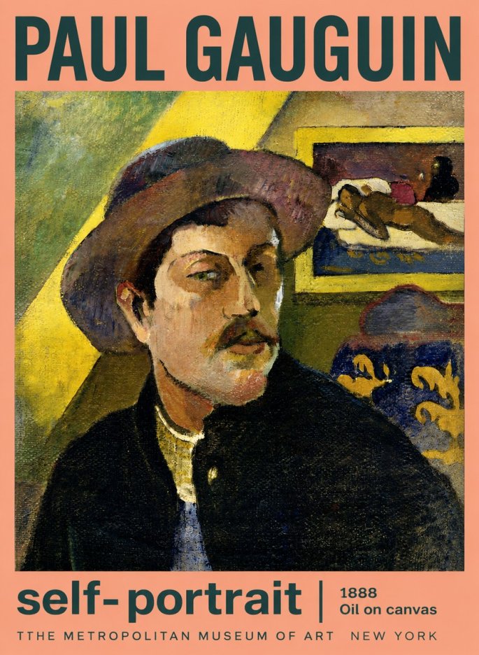 Paul Gauguin Self-portrait II No3 - Plakat