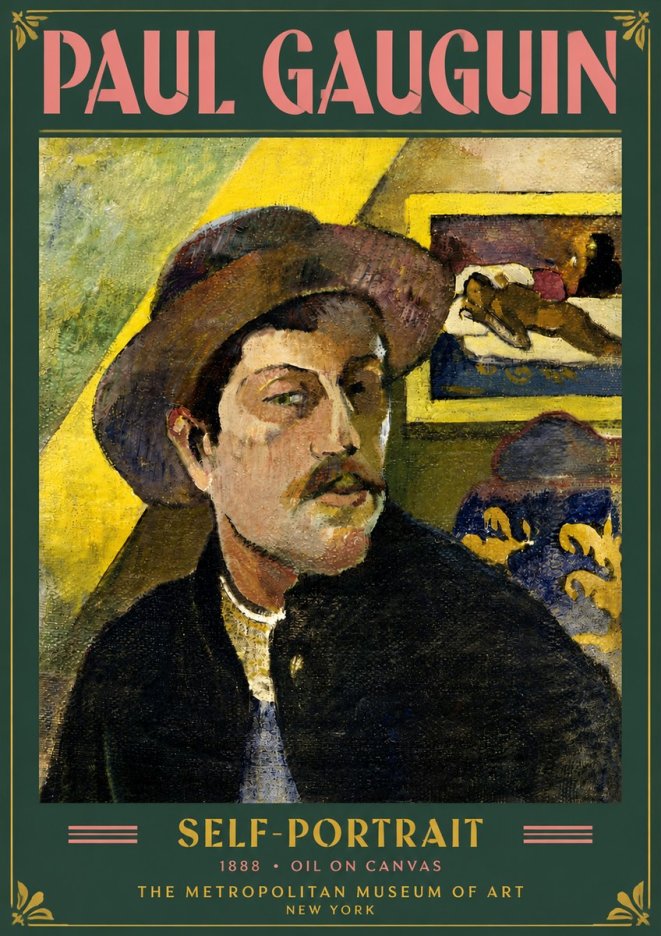 Paul Gauguin Self-portrait II No5 - Plakat