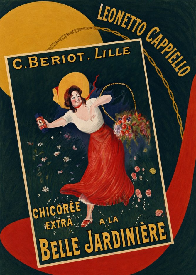 Leonetto Cappiello Chicorée Extra a La Belle Jardinière No6 - Plakat