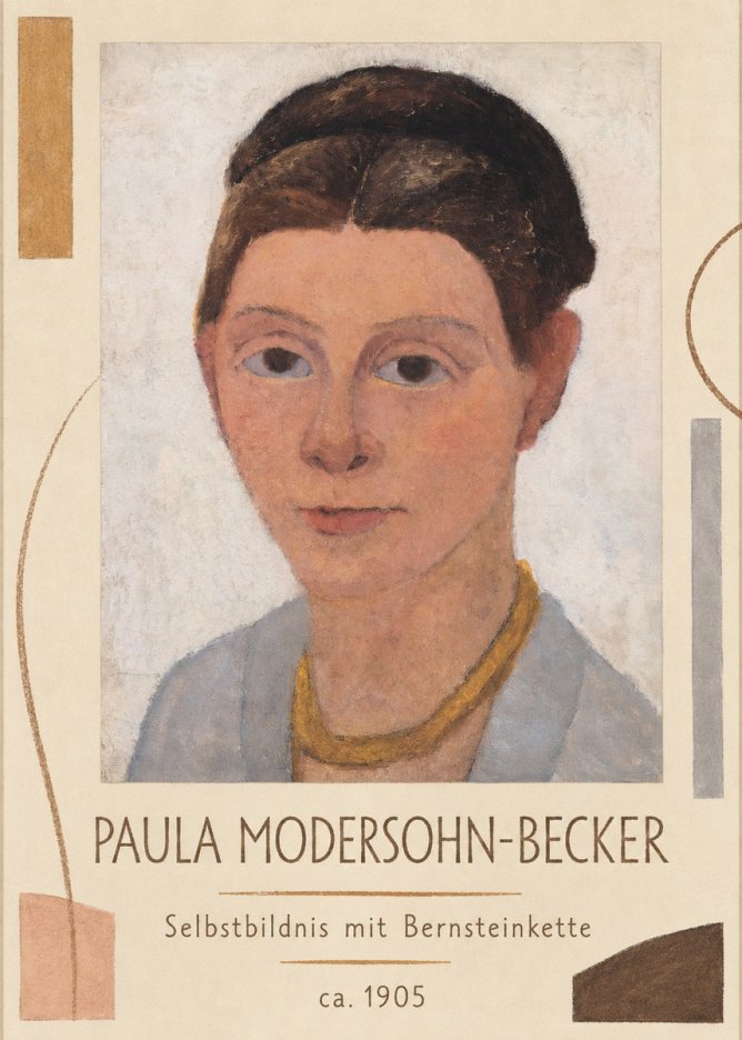 Paula Modersohn-Becker Selbstbildnis Mit Bernsteinkette No1 - Plakat