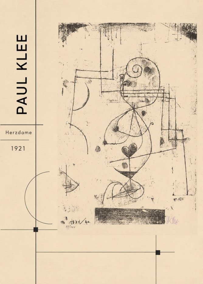 Paul Klee Herzdame No2 - Plakat