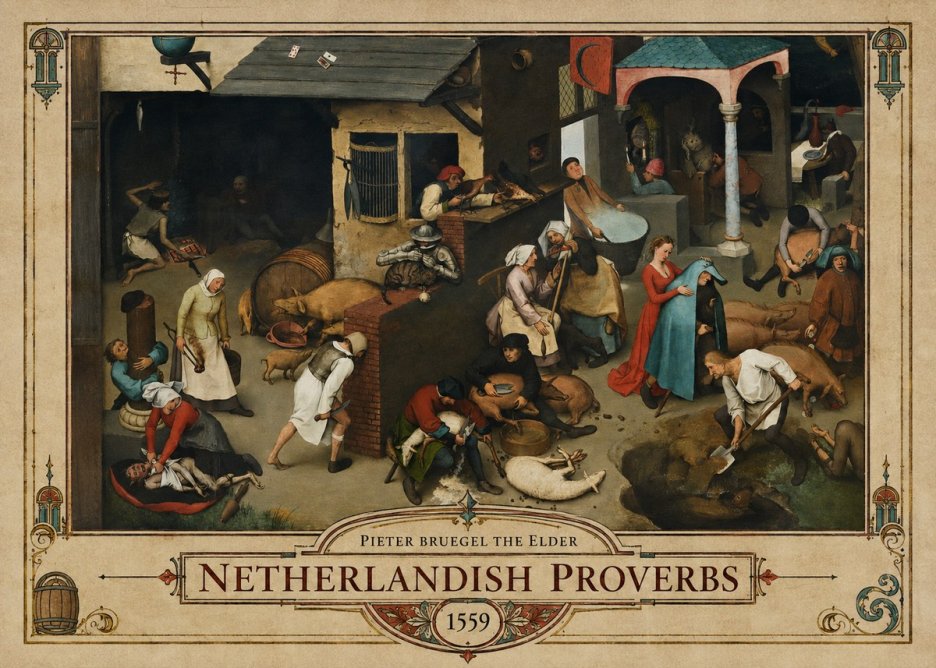 Pieter Bruegel Netherlandish Proverbs VI No6 - Plakat
