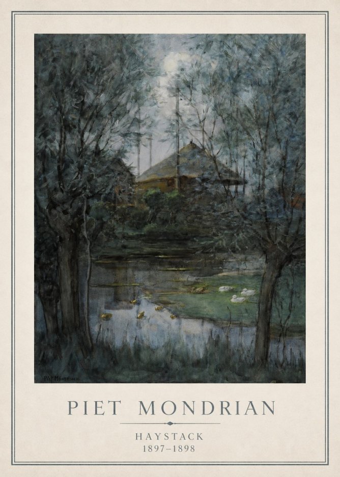 Piet Mondrian Haystack No1 - Plakat