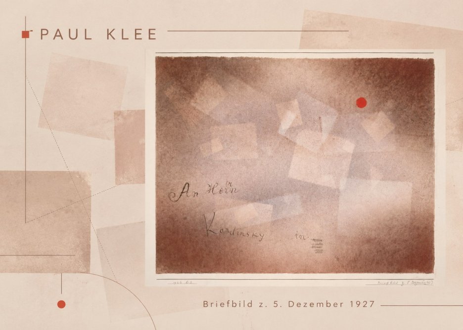 Paul Klee Briefbild Z. 5. Dezember 1927 No6 - Plakat