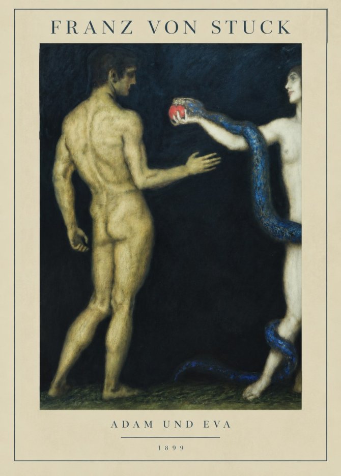 Franz von Stuck Adam Und Eva No2 - Plakat