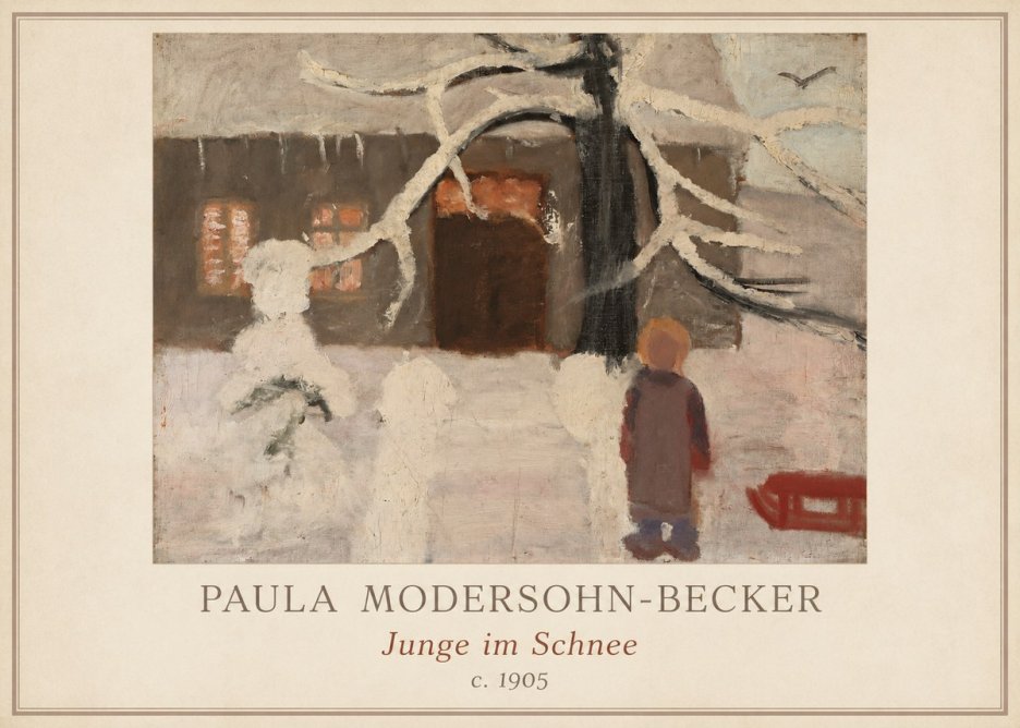 Paula Modersohn-Becker Junge Im Schnee No1 - Plakat