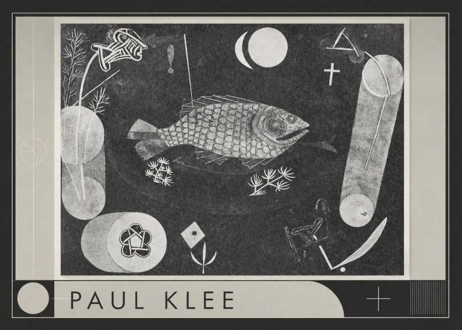 Paul Klee Abstract Fish No1 - Plakat