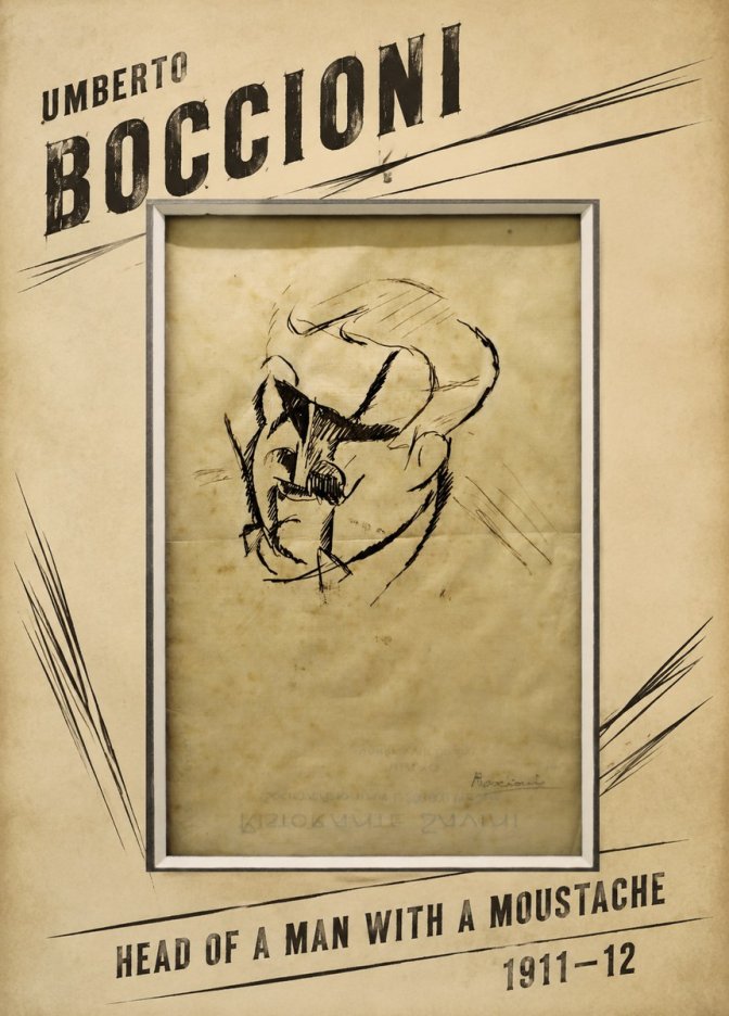 Umberto Boccioni Head of a Man with a Moustache No1 - Plakat