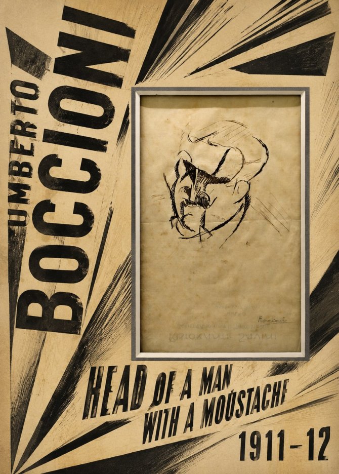 Umberto Boccioni Head of a Man with a Moustache No5 - Plakat