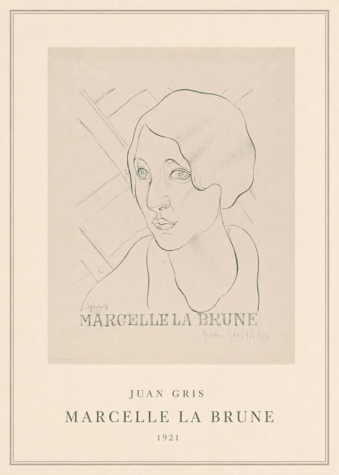 Juan Gris Marcelle La Brune II No5 - Plakat