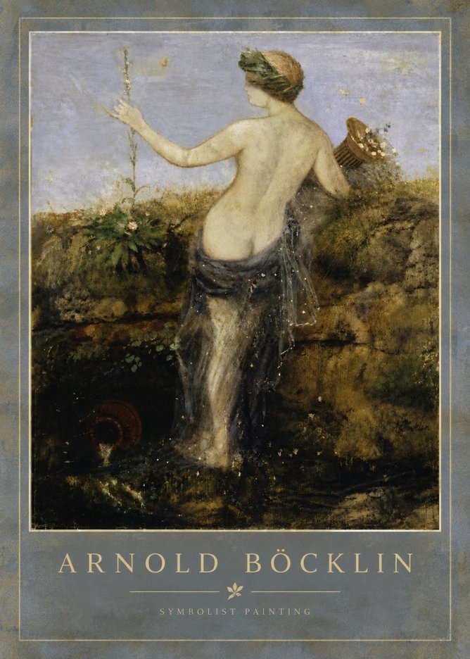 Arnold Böcklin Nymph in a Spring Forest No4 - Plakat