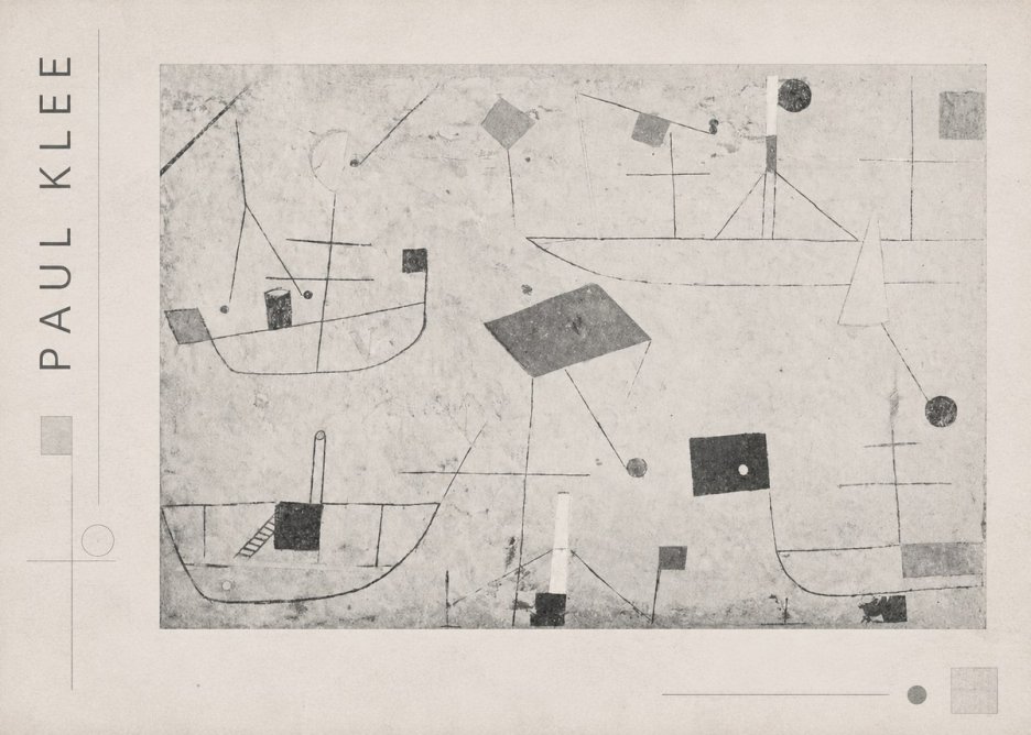 Paul Klee Seascape with Boats No4 - Plakat