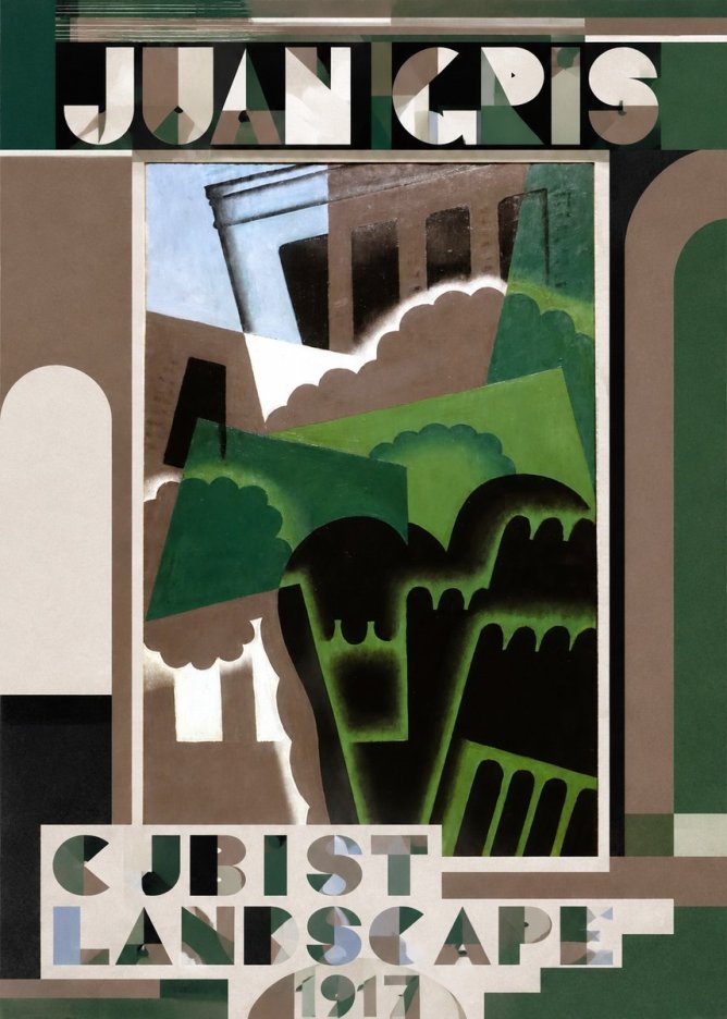 Juan Gris Cubist Landscape No4 - Plakat