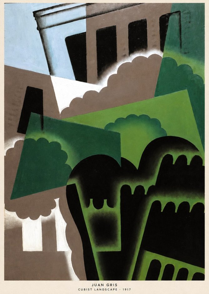 Juan Gris Cubist Landscape No6 - Plakat