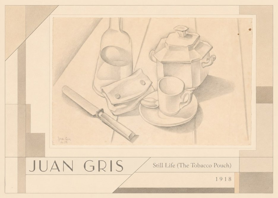 Juan Gris Still Life (the Tobacco Pouch) No4 - Plakat