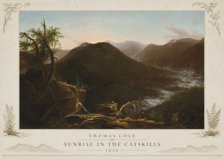 Thomas Cole Sunrise in the Catskills I No5 - Plakat