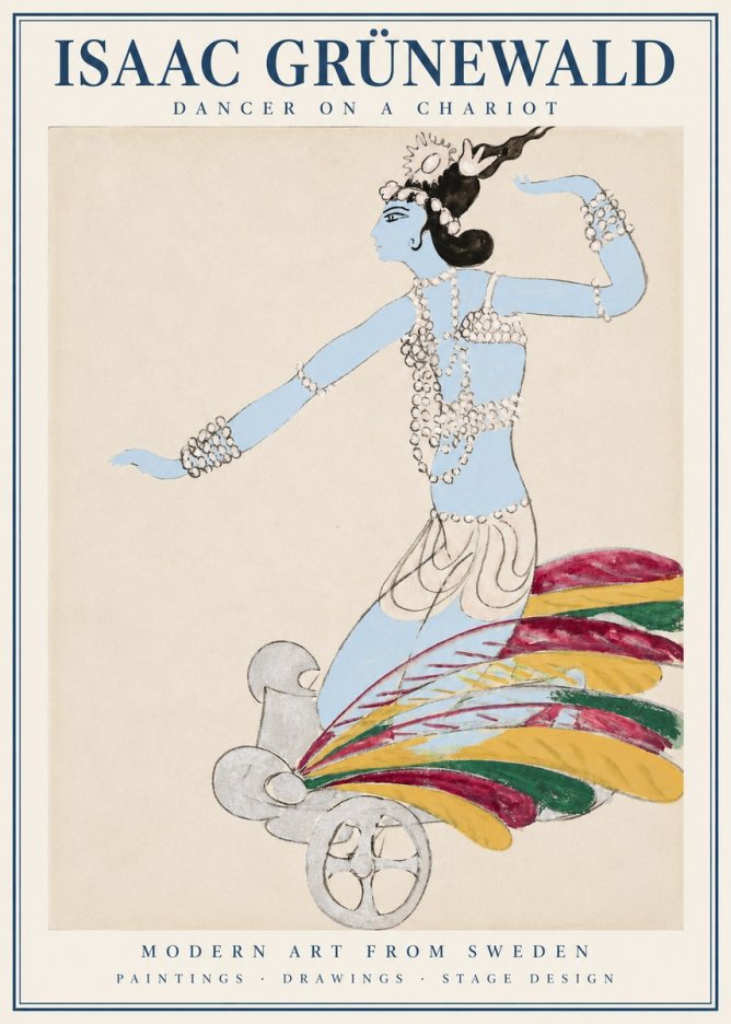 Isaac Grünewald Dancer on a Chariot No1 - Plakat
