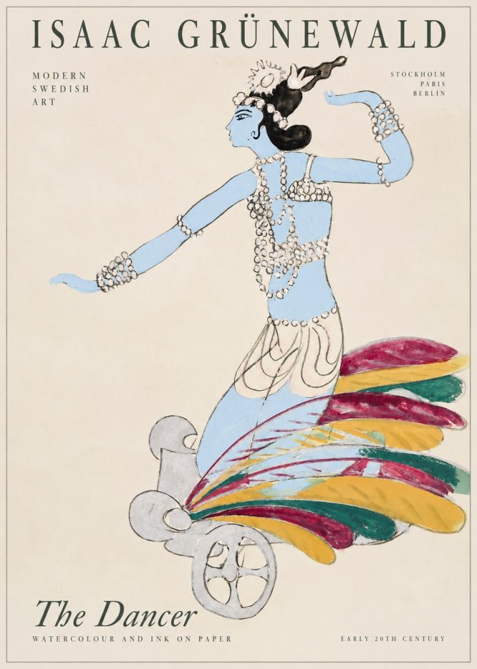 Isaac Grünewald Dancer on a Chariot No2 - Plakat