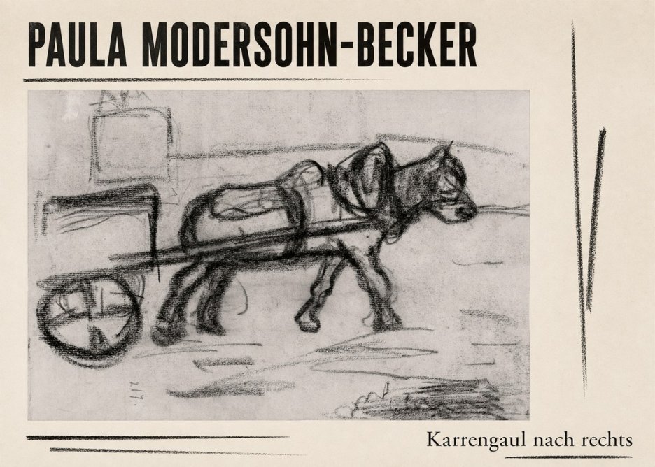 Paula Modersohn-Becker Karrengaul Nach Rechts No2 - Plakat