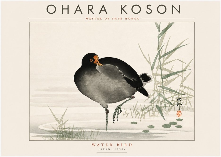 Ohara Koson Water Bird No6 - Plakat