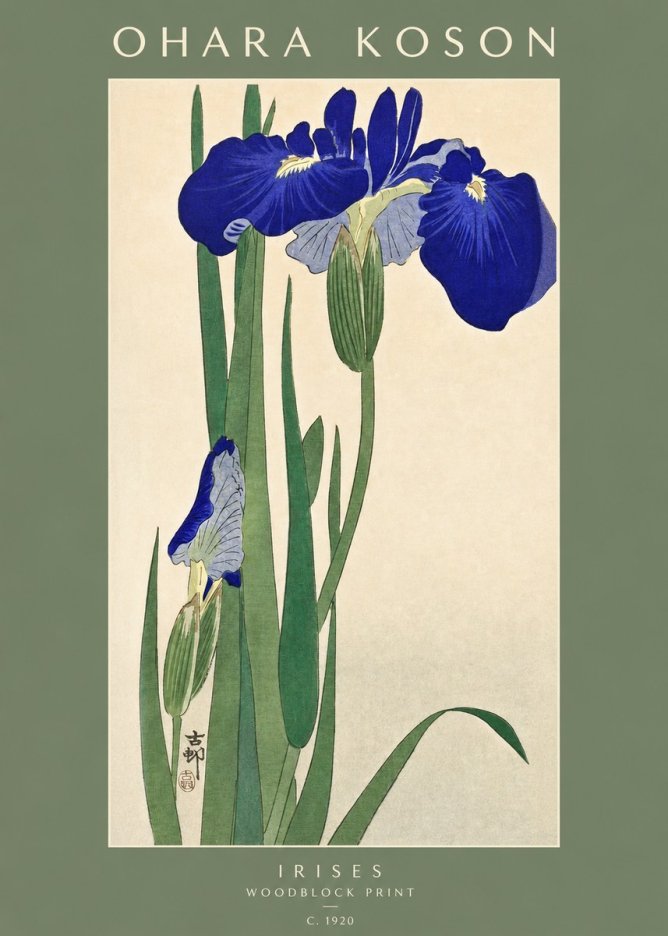 Ohara Koson Irises I No2 - Plakat