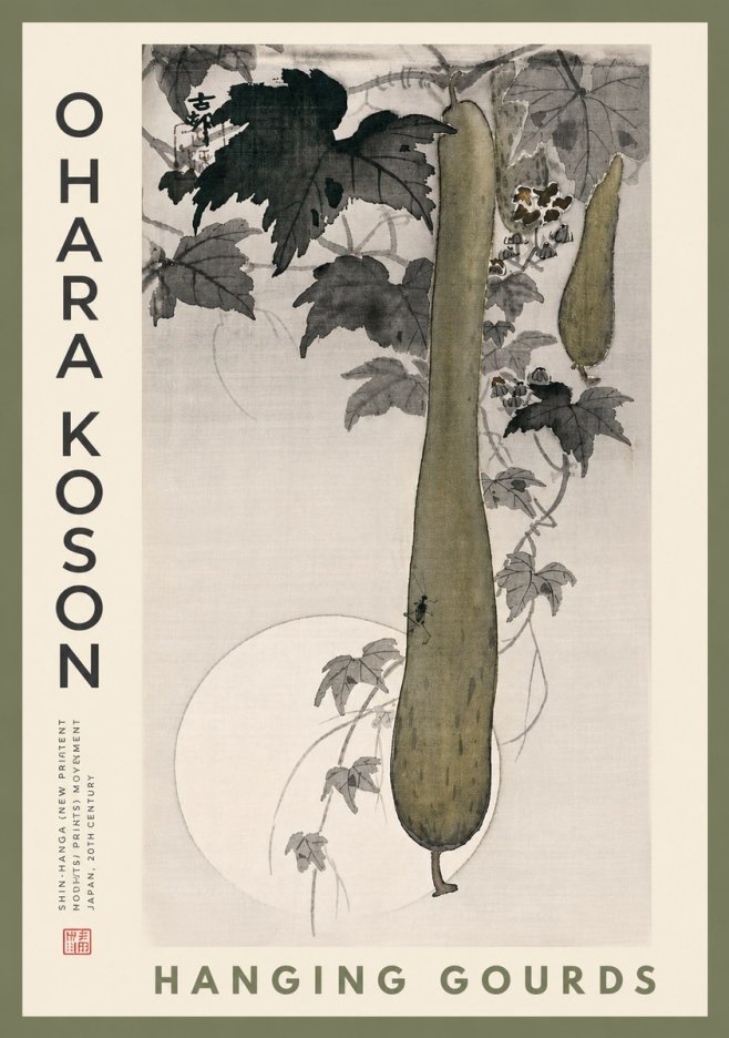 Ohara Koson Hanging Gourds No4 - Plakat