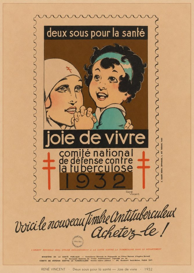 René Vincent Deux Sous Pour La Santé - Joie De Vivre No6 - Plakat