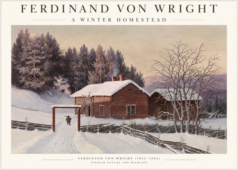 Ferdinand von Wright Winter at the Forest Edge No2 - Plakat