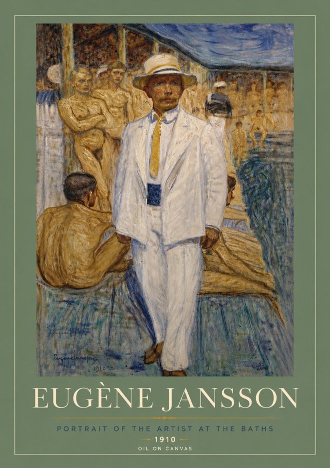 Eugène Jansson Portrait of the Artist at the Baths No3 - Plakat