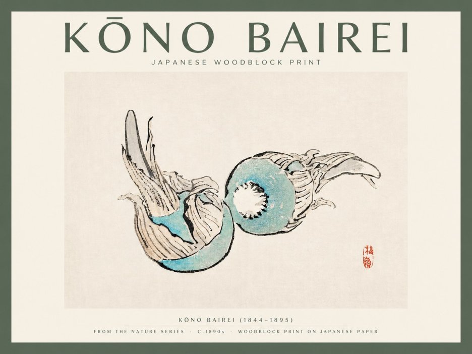 Kōno Bairei Abstract Botanical Forms No2 - Plakat