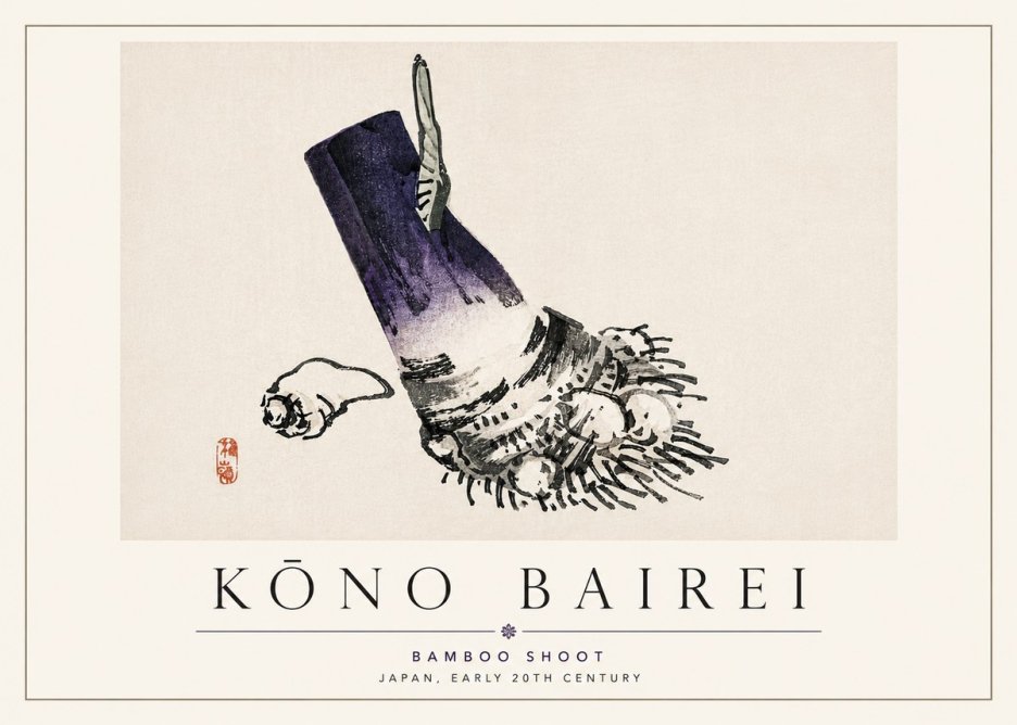 Kōno Bairei Bamboo Shoot No6 - Plakat