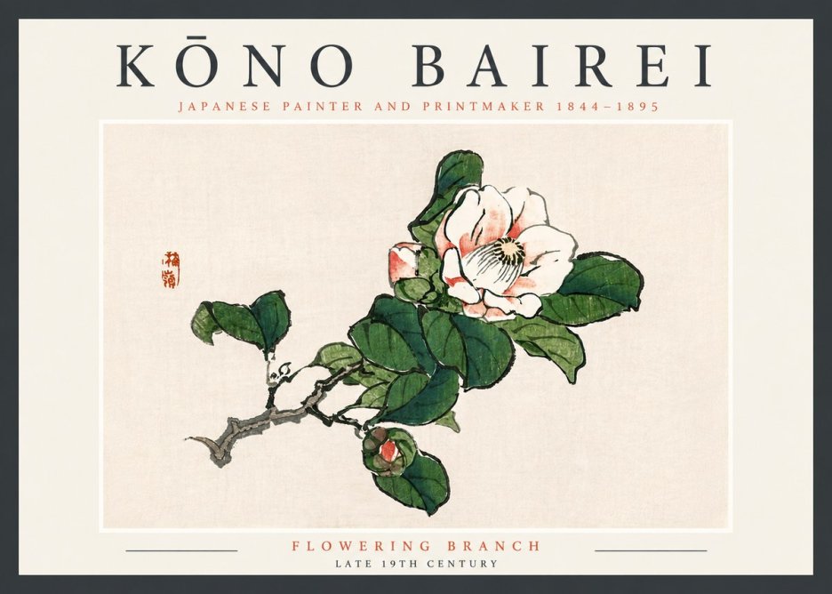 Kōno Bairei Flowering Branch No4 - Plakat