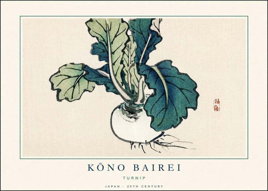 Kōno Bairei Turnip No1 - Plakat