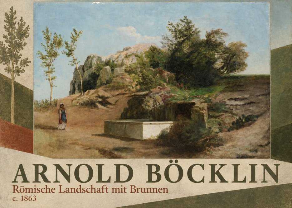 Arnold Böcklin Römische Landschaft Mit Brunnen No5 - Plakat