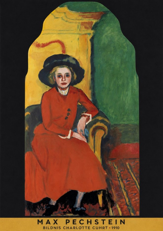 Max Pechstein Bildnis Charlotte Cuhrt No5 - Plakat