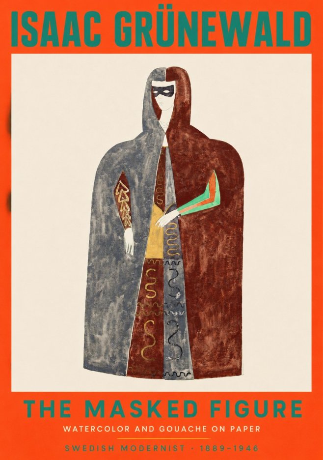 Isaac Grünewald The Masked Figure No2 - Plakat