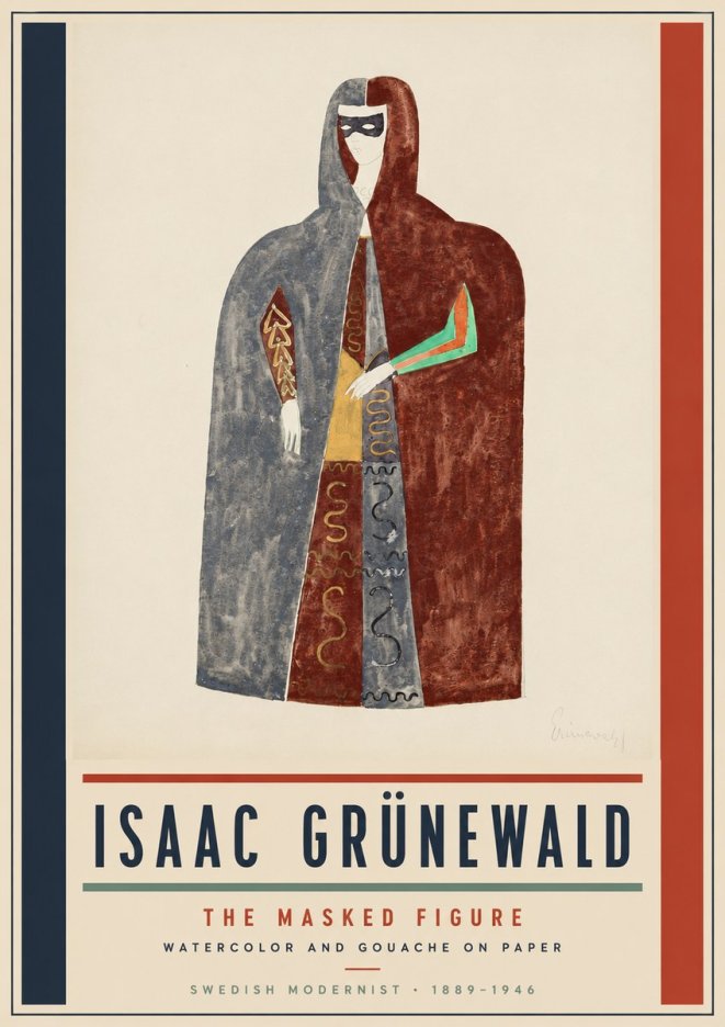 Isaac Grünewald The Masked Figure No5 - Plakat
