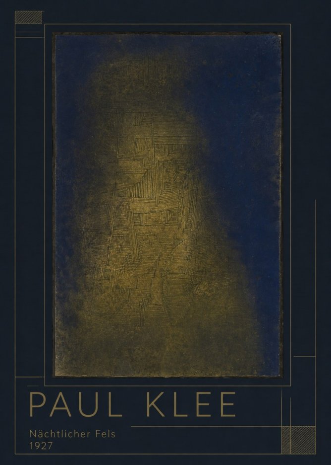 Paul Klee Nächtlicher Fels No1 - Plakat