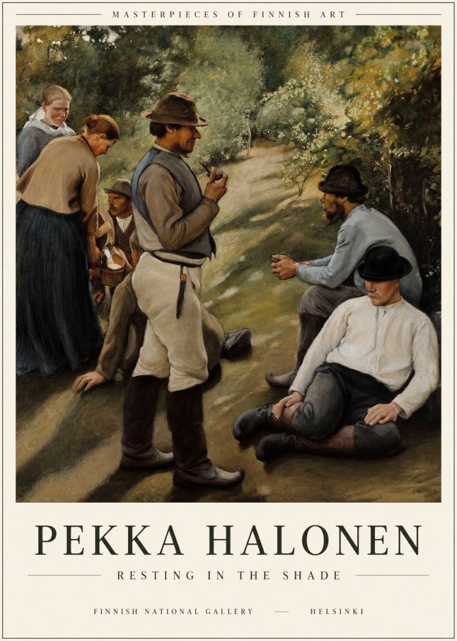 Pekka Halonen Resting in the Shade No1 - Plakat