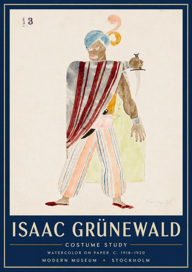 Isaac Grünewald Costume Study III No4 - Plakat