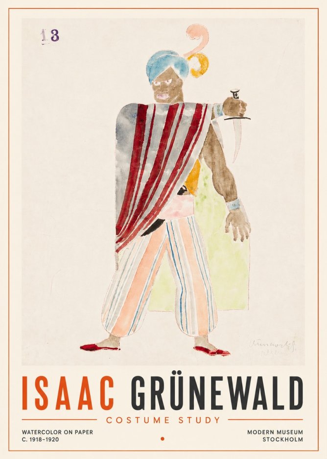 Isaac Grünewald Costume Study III No5 - Plakat