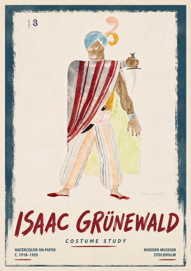 Isaac Grünewald Costume Study III No6 - Plakat