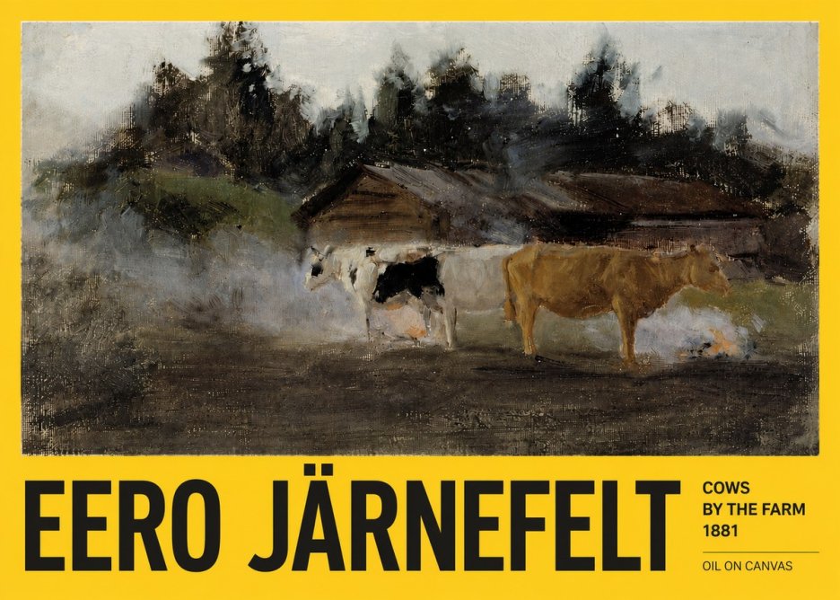 Eero Järnefelt Cows by the Farm · 1881 No4 - Plakat