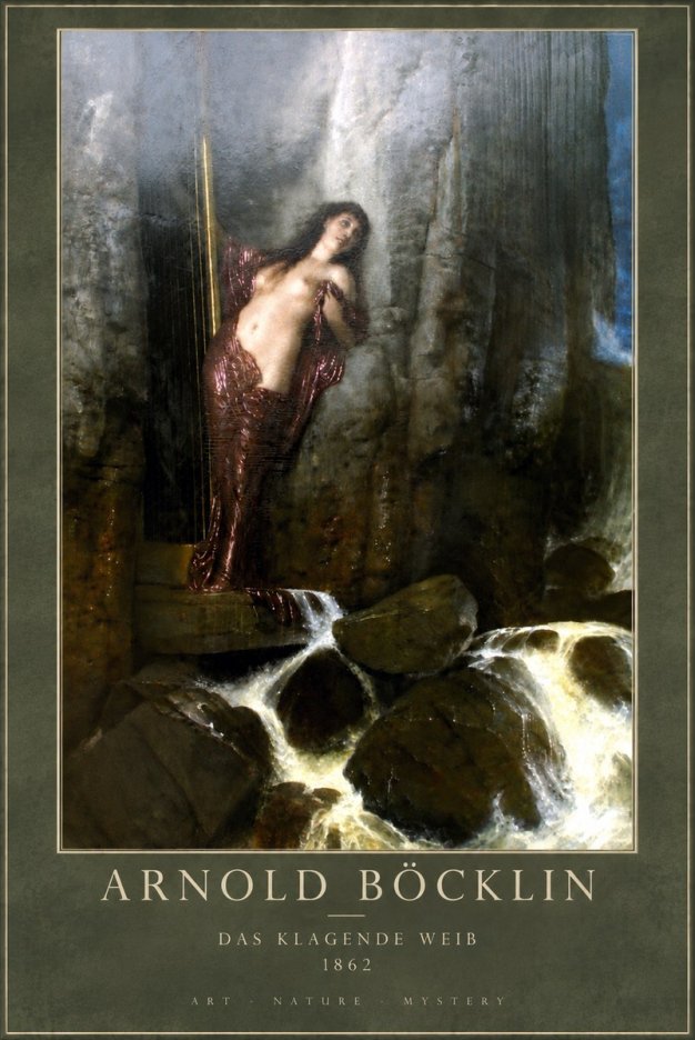 Arnold Böcklin Das Klagende Weib No5 - Plakat