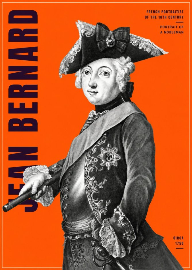 Jean Bernard Portrait of a Young Nobleman No4 - Plakat