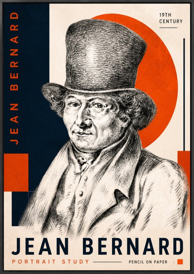 Jean Bernard Portrait Study of a Gentleman No4 - Plakat