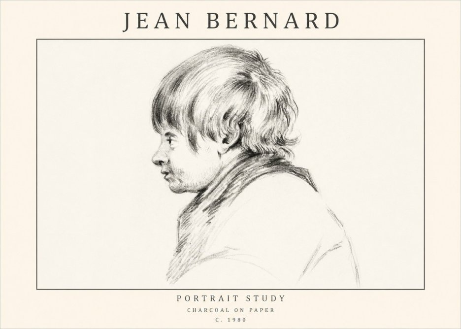 Jean Bernard Portrait Study II No1 - Plakat