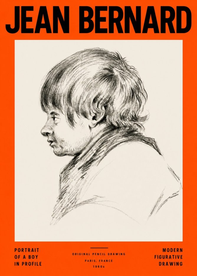 Jean Bernard Portrait Study II No4 - Plakat